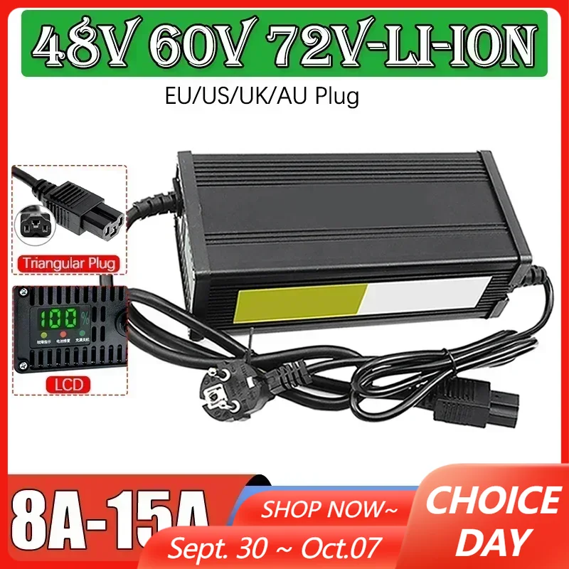72V 15A Fast Charger - 48V 60V 72V Ładowarka do akumulatorów